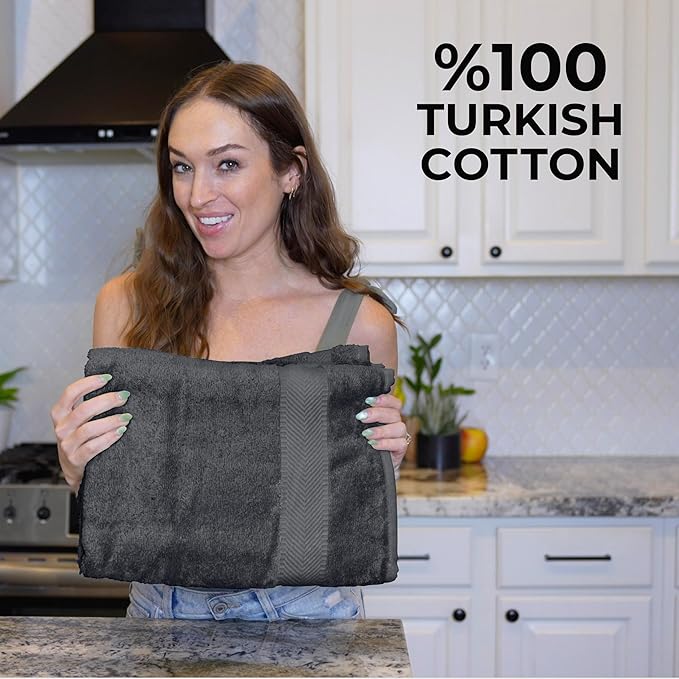TEXTILOM 100% Turkish Cotton Oversized Luxury Bath Sheets, Jumbo & Extra Large Bath Towels Sheet for Bathroom and Shower with Maximum Softness & Absorbent (40 x 80 inches)- Black