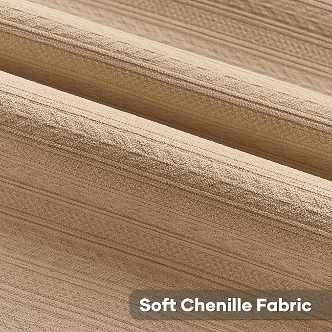 FUTEI Golden Brown Decorative Throw Pillow Covers 20x20 Inch Set of 2,Soft Cozy Wheat Ear Striped Patterns Cushion Cases,Modern Home Decor for Couch Bed Living Room