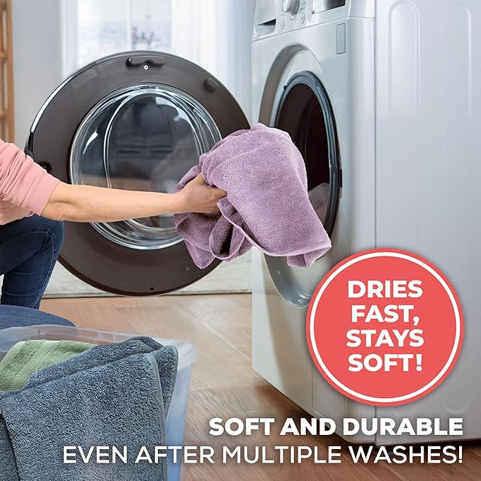 TEXTILOM 100% Turkish Cotton 4 Pcs Hand Towel Set, Luxury Hand Towels for Bathroom, Soft & Absorbent Bathroom Hand Towels Set (16 x 28 inches)- Lilac