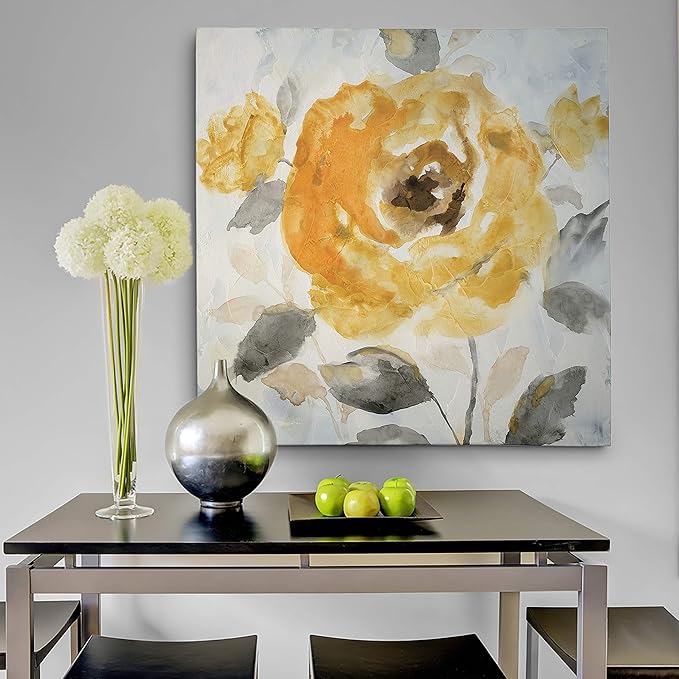 Wexford Home Honey Rose II-Canvas Prints Wrapped Gallery Wall Art | Stretched and Framed Ready to Hang, 10x10 Multicolor