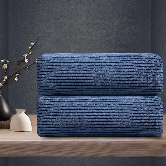 Jessy Home 2 Pack Navy Hand Towel Set 16x31,Ultra Soft Microfiber Towel for Bathroom Highly Absorbent & Quick Dry Hand Face Towel,Multi-Purpose Luxury Premium Towel for Kitchen,Hotel,Shower,Spa,Gym