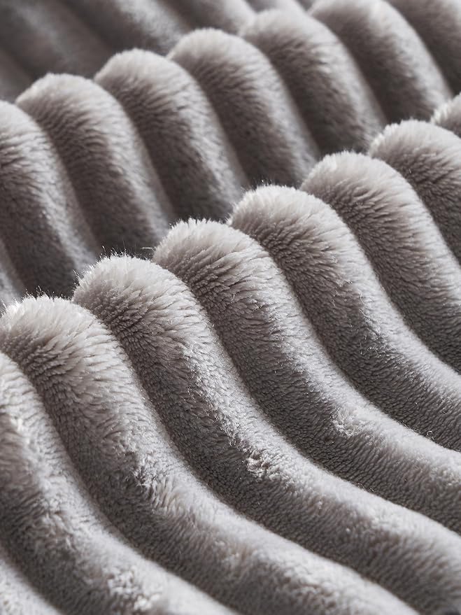 KEIKI 150" U-Shaped Oversized Corduroy Modular Sectional Sofa with 2 Ottomans and Multi Functional Console, 6-Seater Upholstered Couch with USB and 2 Cup Holder, Easy Assembly, for Living Room, Grey