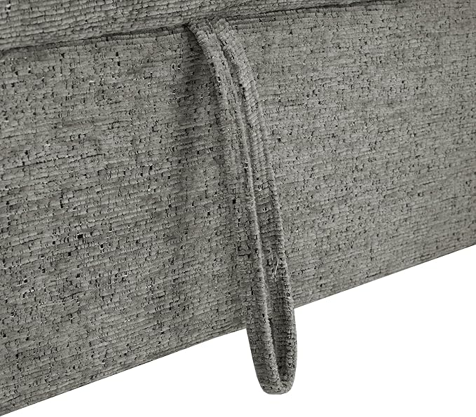 Ball & Cast 109.9" Sectional Sofa with Pull Out Bed, Chenille Upholstered Sleeper Sofa Bed with Storage Chaise, Convertible U Shaped Couch with Two Cup Holders and Charging Ports ，Light Grey