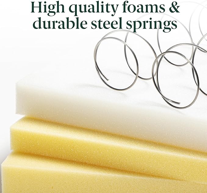 ZINUS 8 Inch Foam and Spring Hybrid Mattress [New Version], Full, Fiberglass free, Medium Firmness, Durable Support, Certified Safe Foams & Fabric, Mattress in A Box