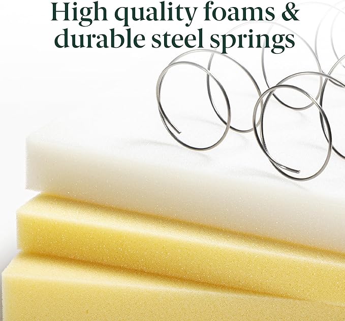 ZINUS 8 Inch Foam and Spring Hybrid Mattress [New Version], Twin, Fiberglass Free, Medium Firmness, Durable Support, Certified Safe Foams & Fabric, Mattress in A Box