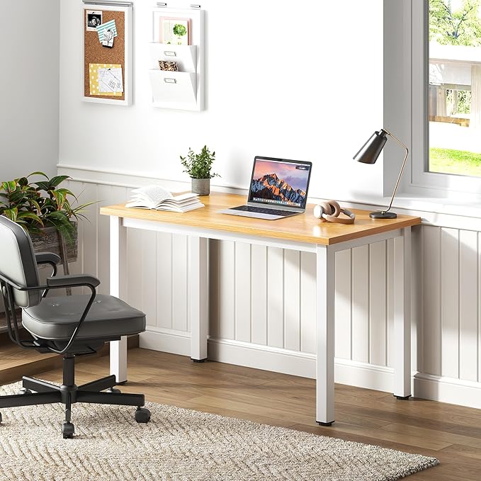 Need Computer Desk - 31.5 Inch Office Writing Work Study Kids Student Teacher Home Bedroom Table for Small Space, Teak