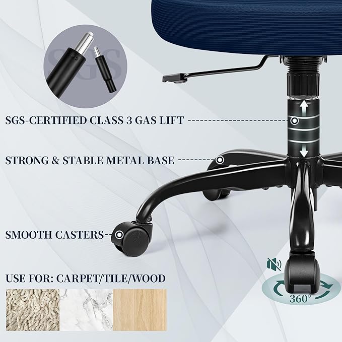 FelixKing Office Chair, Ergonomic Desk Chair with Adjustable Height and Lumbar Support Swivel Desk Computer Chair with Flip up Armrests for Conference Room (Navy)