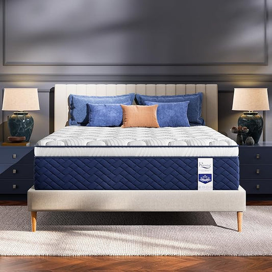 King Mattress 14 Inch - Hotel Collection Hybrid Mattress with 5-Zone Support, Luxury Sleep Comfort, Extra Back & Hip Support, Fiberglass-Free, CertiPUR-US Certified, 365-Night Trial