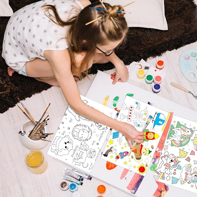 150 Pieces Disposable Paper Placemats Coloring Activity Sheets Paper Place Mats Bulk Dining Table Place Mats Set 14.5*10 Sublimation Placemat for Restaurant Christmas Party(Space Aminal Unicorn Theme）