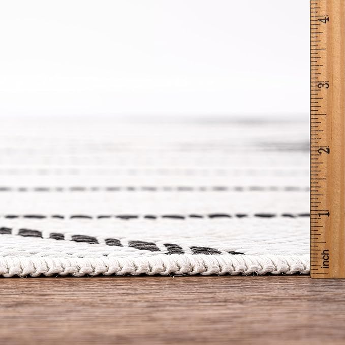 Keen Home Design Terrace Outdoor Area Rug - 5x8 Washable Indoor/Outdoor Rug for Patio, Kitchen, Balcony, Beach, Garden, Deck and Porch, Size: 5'3"x7'7"