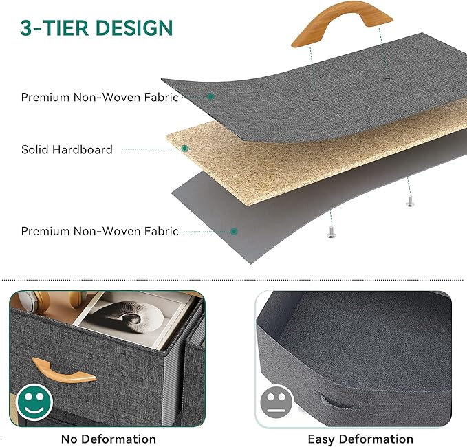 YITAHOME 10 Drawers Dresser, Fabric Dresser, Fabric Storage Tower, Organizer Unit for Bedroom, Living Room, Hallway, Closets