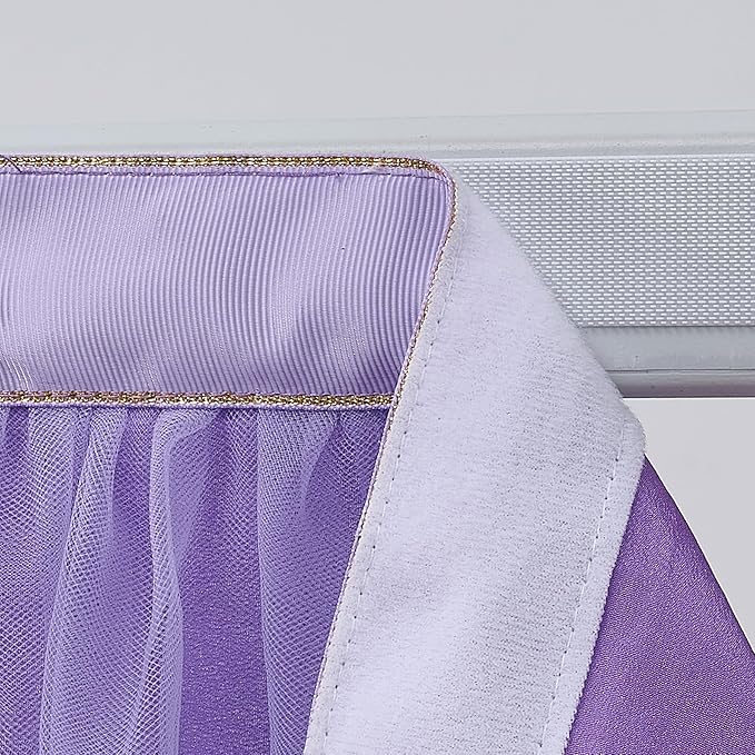 Suppromo Purple Tulle Table Skirt Baby Shower Table Cloth for Rectangle Tables or Round Tables Purple Tutu Table Skirt for Girls Mermaid Elephant Butterfly Birthday Party Cake Dessert Decorations