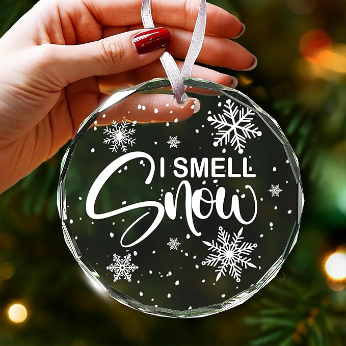 I Smell Snow Ornament - Ideal Christmas Tree Decorations for Film Enthusiasts, Fun and Unique Xmas Clearance Ornaments, Snowman Gifts for Movie Lovers, 2025 Snowy Snowman Christmas Ornaments