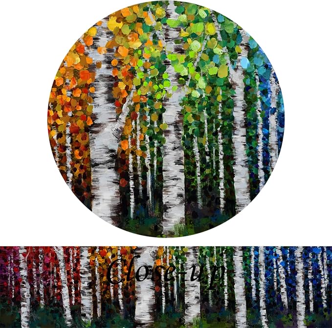 Abstract Colorful Tree of Life Painting Canvas Wall Art Big Tree Branches Picture Poster Prints for Living Room Home Decor Wrapped Ready to Hang 20x40Inch