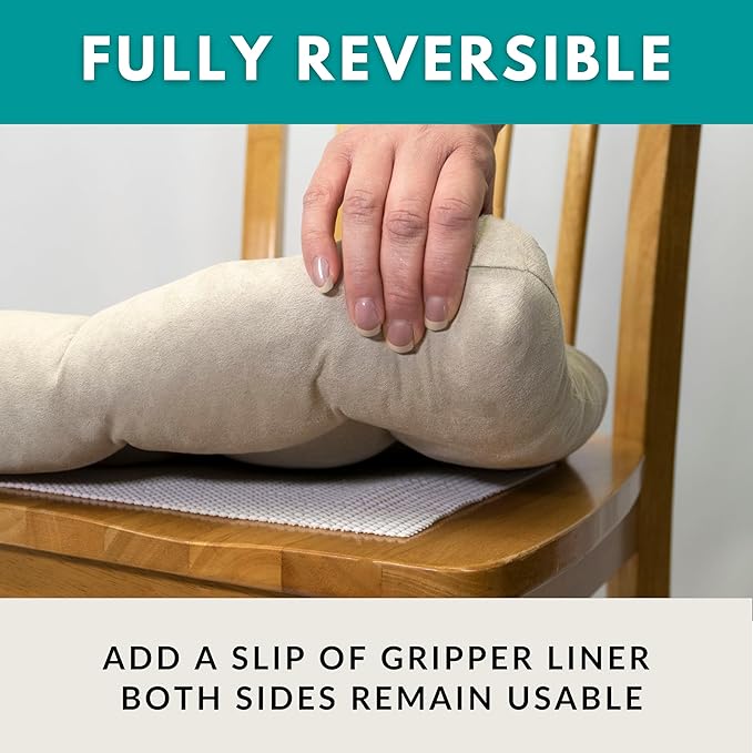 Barnett Home Decor Avante Green Dining Chair Cushions - 16.5 x 18 Size Medium Chair Pad - Latex Foam Fill - Reversible - Made in USA (Oatmeal Green Stripe)