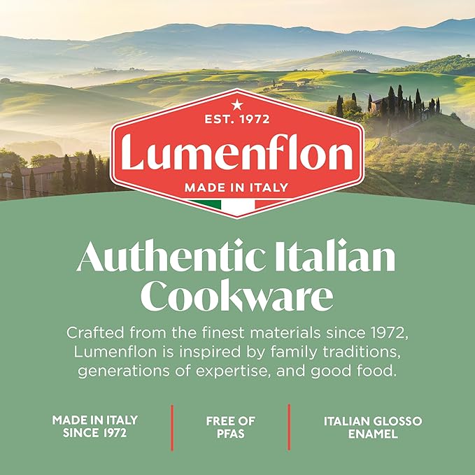 Deco 11” Nonstick Frying Pan Skillet, Made in Italy, Diamond Ceramic PFAS-Free, Dishwasher & Metal Utensil Safe, Durable Gloss Enamel Finish, Stay-Cool Handle, High Walls-Extra Room, Gray