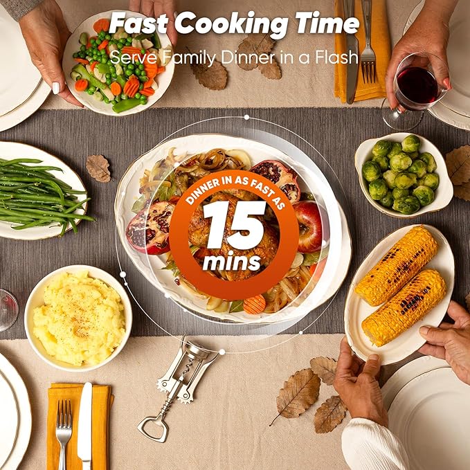 Nuwave Bravo Pro Smart 21QT Toaster Oven Air Fryer Combo, Convection Oven Countertop, 10 functions all in 1, with even & quick crisp technology, 50-450°F, 1800W, Mint Green