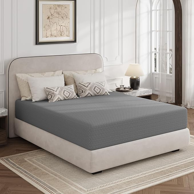 Novilla King Mattress, 10 Inch Cooling King Size Memory Foam Mattress for Quick Asleep & Pressure Relief, King Bed Mattresses with Thermally Balanced Foam Core for Enhanced Support & Breathability