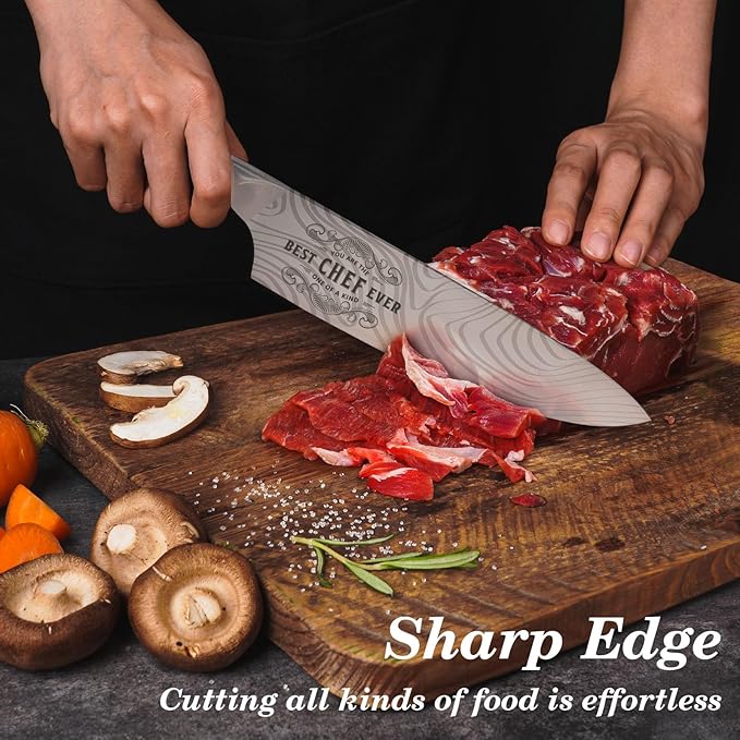 Gifts for Men Women Chef Christmas, 8 inch Professional Kitchen Knife Gift Set, German High Carbon Stainless Steel Chef's Knife, Birthday Gifts for Men, Father day Chef Gifts