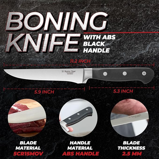 Boning Knife 6 Inch – Ultra Sharp High Carbon Stainless Steel Kitchen Knife with Comfortable Grip, Ergonomic Handle, Gifts for Women and Men, Premium Cooking Knife with Gift Box