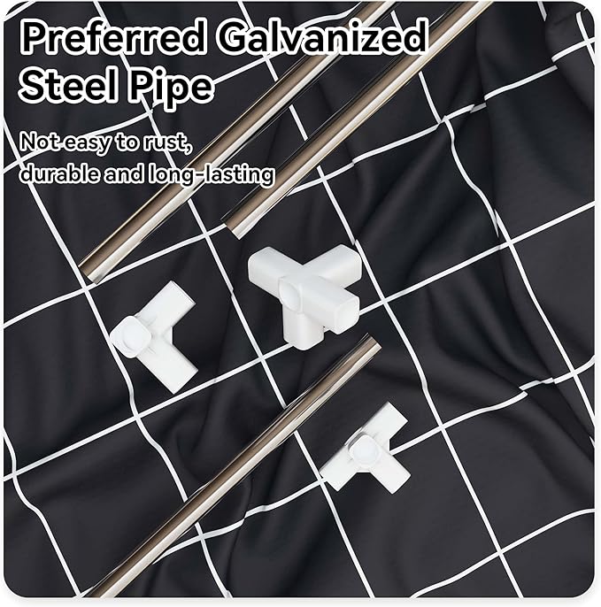 Portable Wardrobe Closet Durable and Easy to Assemble Heavy Duty Clothes Rack with Non-Woven Cover Fabric Best for Bedroom and Easy Storage and Organization (Grey-F)