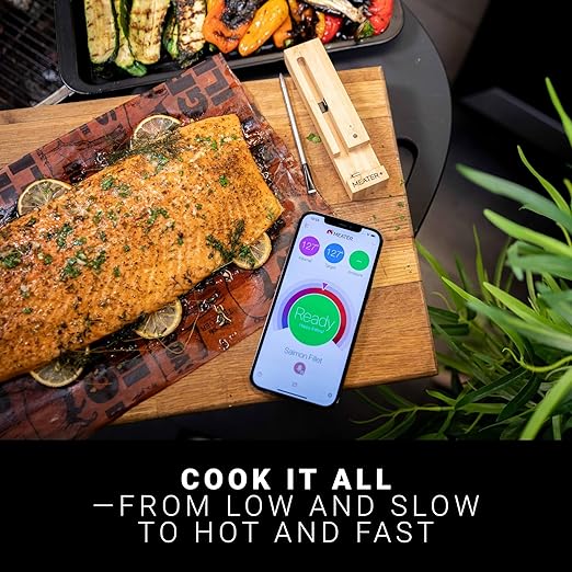 MEATER Plus: Smart Bluetooth Wireless Meat Thermometer Digital | BBQ, Grill, Oven, Smoker, Air Fryer, Kitchen | Perfect for Steak, Chicken, Turkey, and More | Delicious Recipes in App