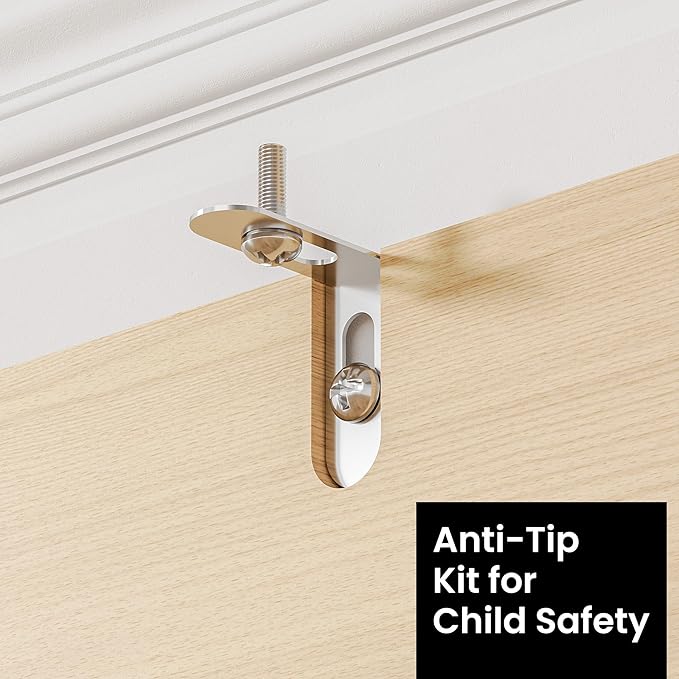 Oak Kids Bookshelf, Kids Bookcase with 7 Cubbies and 2 Cabinets, Freestanding Book Storage Shelves for Bedroom, Playroom, Hallway