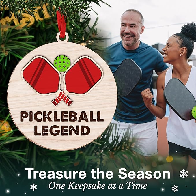 Pickleball Ornament - Christmas Tree Decor for Pickleball Enthusiasts, Fun 2025 Pickleball Christmas Ornaments for Women, Inspirational Sport Gift Ideas, Unique Paddle Design