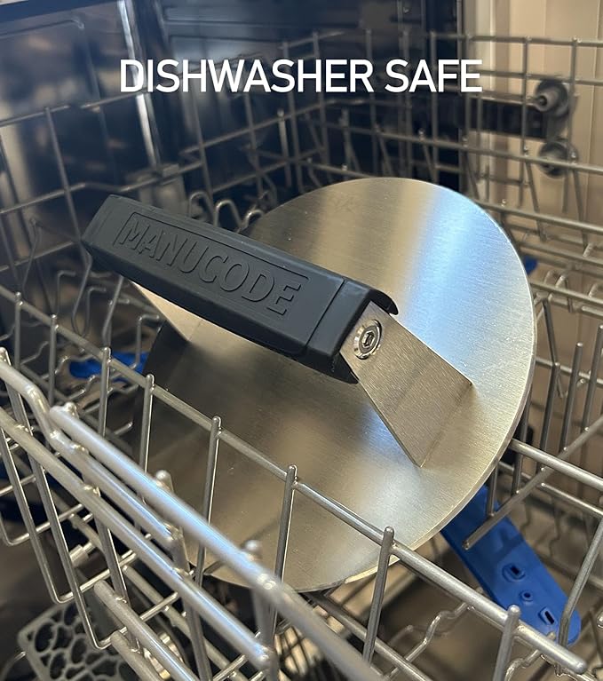 Stainless Steel Burger Smasher 3.25 LB – 8 Inch Steak Weight for Smash Burgers, Bacon, Sandwiches | Dishwasher Safe, Preheatable Protein Press with Silicone Handle | Commercial BBQ Tool