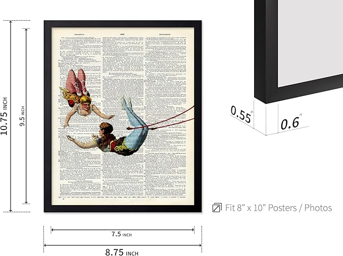 Poster Master Dictionary Art Poster - Acrobat Print - Circus Art - Entertainment Art - Gift for Men, Women & Performer - Chic Decor for Living Room, Bedroom, Dorm or Office, 8x10 Black Framed