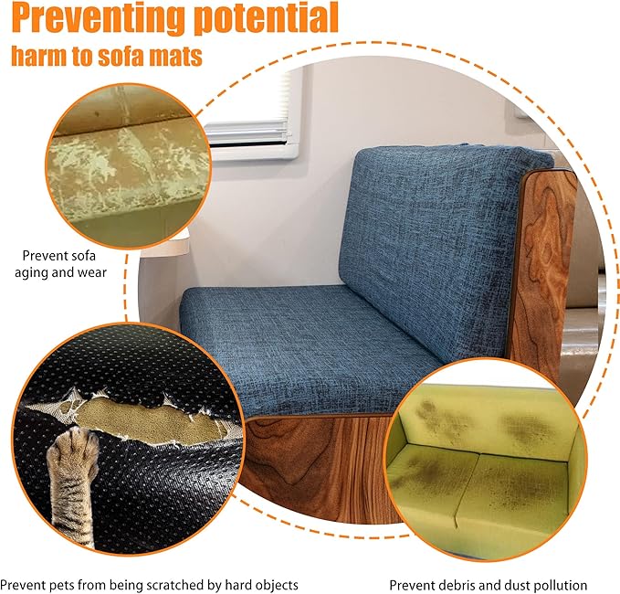 Rv Dinette Cushion Covers,Printing Stretchable Camper Cushion Cover,RV Cushion Slipcover,Rv Couch Cover Replacement for RV Camper Car Bench,2 Backrest Covers and 2 Bench Covers (Grid deep blue)