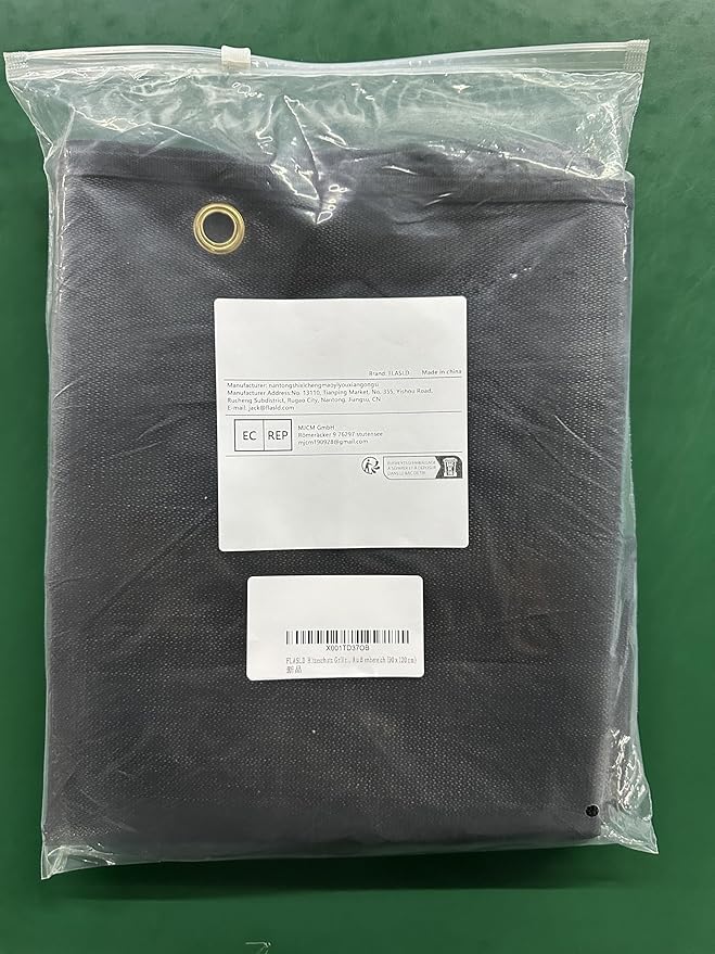 FLASLD Heat Shield Behind Grill, Fireproof Cover and Screen Protect Deck Railing from Grill, BBQ Fence Heat Shield for Wood Stove, Deck Railing Protector for Grill, Fireplace