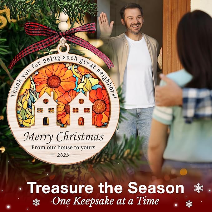 Neighbor Awesome Neighbor Ornaments, for Neighbors, Ideal Gifting to Friends, Unique and Decorative Neighbor Ornaments, Awesome Neighbors Gift