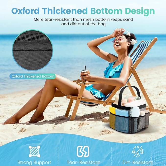 Mesh Shower Caddy Portable for College Dorm Room Essentials for Girls with 9 Pockets,Large-Capacity Shower Basket,Quick Dry Toiletry Tote Bag for Women,Outdoor Gym,Travel,Swim,Beach Camping Essentials