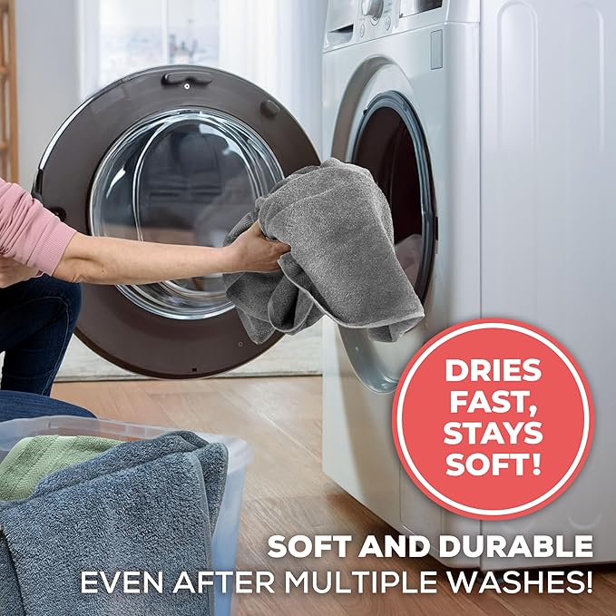 TEXTILOM 100% Turkish Cotton 2 Pcs Bath Towel Set, Luxury Bath Towels for Bathroom, Soft & Absorbent Hotel Quality Bathroom Towels Set (27 x 54 inches)- Grey