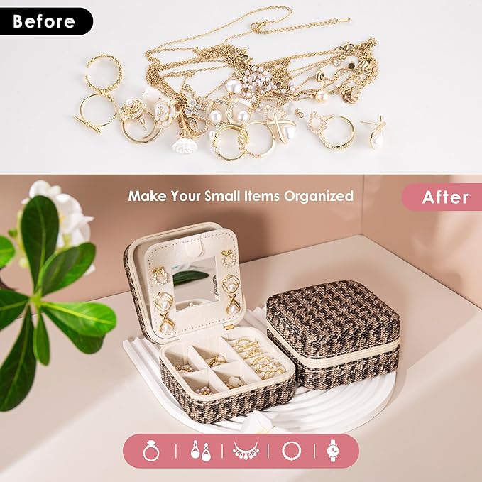 Snake Print Jewelry Box, Animal Print Travel Jewelry Bag for Women Girl, Trinket Box Organizer, Trendy Birthday Gradution Gift, Luxury