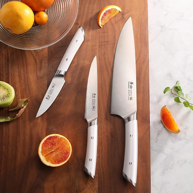 Cangshan HELENA Series German Steel Forged Starter Knife Set (White, 3-Piece)