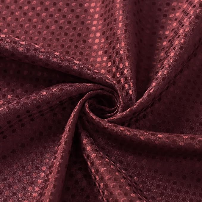 3 in 1 Shower Curtain Set, Burgundy Waffle Shower Curtain and PEVA Liner Set with 12 Stainless Steel Shower Curtain Hooks, Waterproof Fabric Shower Curtains for Bathroom, 72 W x 72 H