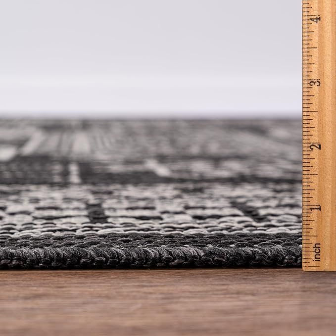 Keen Home Design Terrace Outdoor Area Rug - 5x8 Washable Indoor/Outdoor Rug for Patio, Kitchen, Balcony, Beach, Garden, Deck and Porch, Size: 5'3"x7'7"