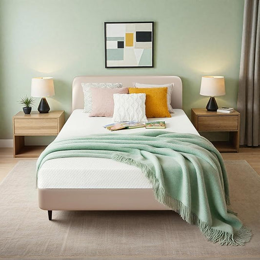 Twin Mattress 5 Inch for Kids, Memory Foam Mattress Medium Firm Pressure Relief with Cooling Green Tea Gel, Mattresses in a Box Comfortable and Supportive No Fiberglass