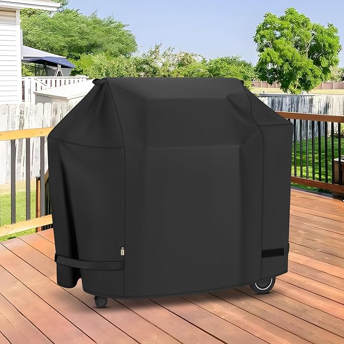 Grill Cover Compatible with Traeger Ironwood 885, Heavy Duty Waterproof Pellet Somker Cover Full Length Outdoor BBQ Grill Accessory BAC513