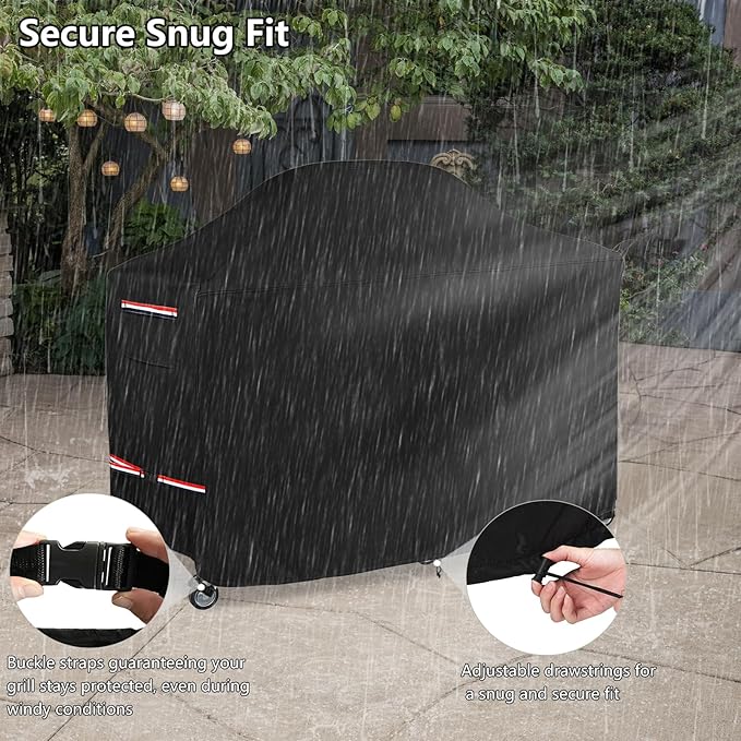 76 Inch Large Green Egg Big Grill Table Cover, Kamado Ceramic BBQ Grill Cover, Waterproof Heavy Duty Outdoor Grill Cover, BBQ Cover, Grill Cart Cover