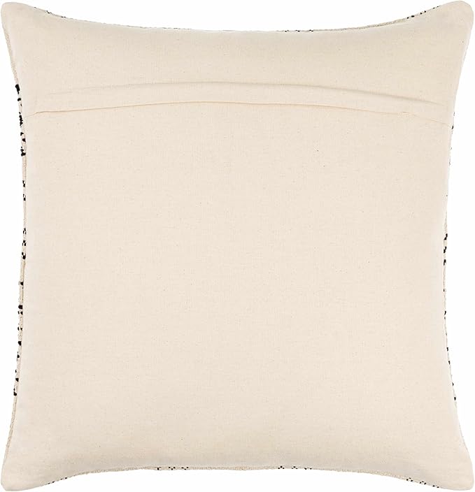 Hauteloom Viggo Decorative Throw Pillow Cover - Sofa Couch Cushion Cover - Cream, Black - 14" x 22" Pillow Cover