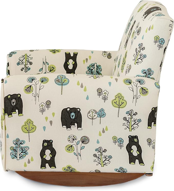 Kid Rocking Chair for Toddlers, Child Chair for Little Kids, Upholstered Toddler Armchair for Children, Comfy and Cute Little Kid Chairs (Rockers, Bears & Trees Print)
