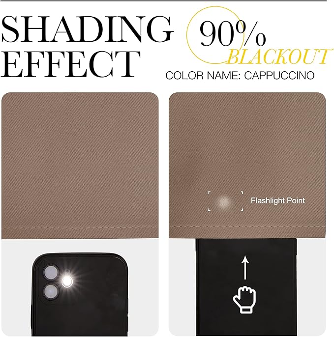 NICETOWN Short Window Treatment Thermal Insulated Solid Grommet Blackout Curtains/Drapes for Bedroom Samll Window (Set of 2, 42 by 68 Inch, Cappuccino)