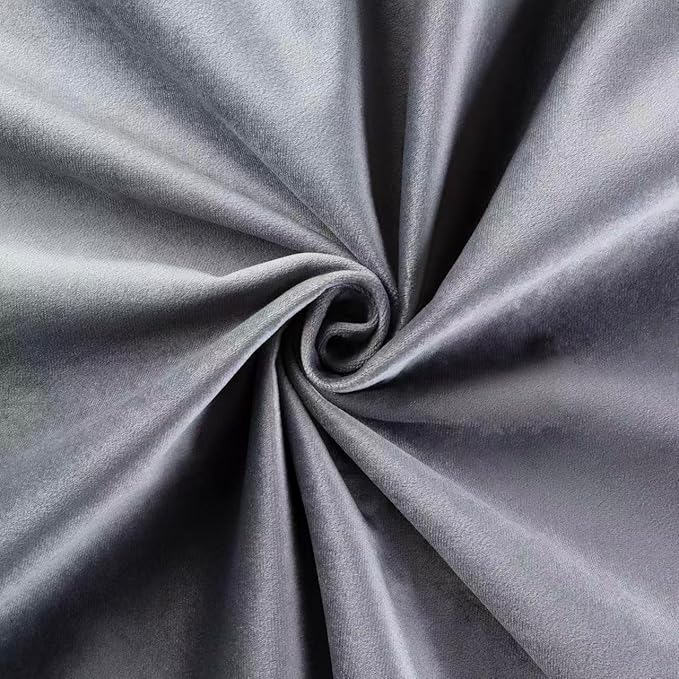 Allewie King Size Platform Bed Frame with 4 Large Storage Drawers, Velvet Vertical Channel Tufted Upholstered Bed Base, Wooden Slats Support, Noise-Free, No Box Spring Needed, Easy Assembly, Grey