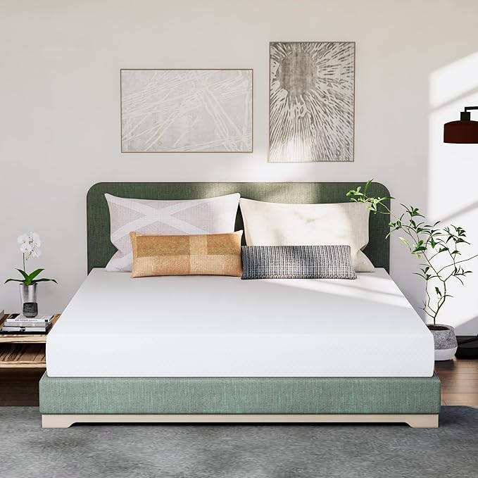 Neo Sleep 8 Inch Cal King Cooling Gel Memory Foam Mattress Medium Firm CertiPUR-US Certified Foam, Mattress in a Box Enhanced Pressure Relief Removable Soft Cover No Fiberglass (California King, 8 in)