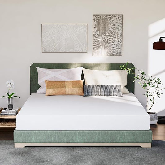 Neo Sleep 8 Inch Cal King Cooling Gel Memory Foam Mattress Medium Firm CertiPUR-US Certified Foam, Mattress in a Box Enhanced Pressure Relief Removable Soft Cover No Fiberglass (California King, 8 in)