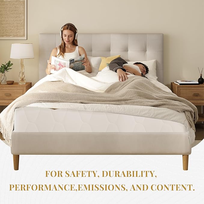 CH CHARME HOUSE 6 Inch Full Size Memory Foam Mattress in a Box for Kids, Relieve Pressure with Medium Firm Support, Fiberglass Free, CertiPUR-US Certified