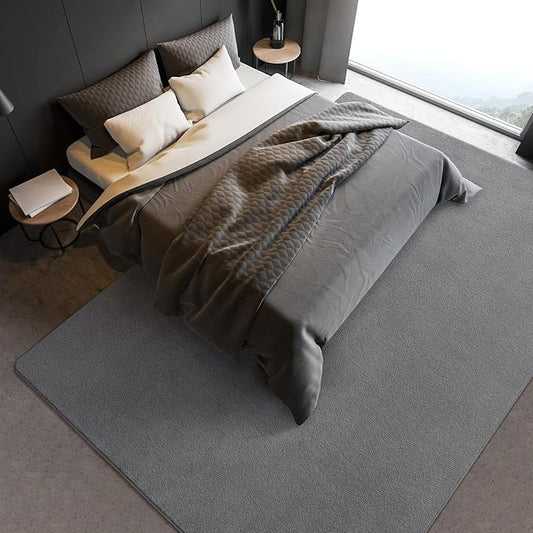 Soft Rugs for Living Room 6x9 Grey, Minimalist Area Rug for Bedroom Nursery Dining Table Dorm, Large Throw Rugs for Men Boys Girls Kids Room Indoor Floor Carpets